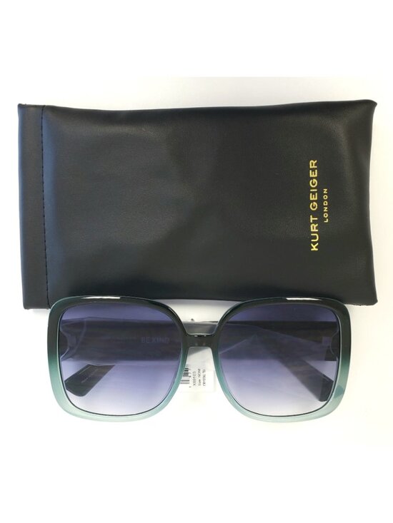 Kurt Geiger London KGL9015 59mm Womens Square Sunglasses Crystal Teal Blue main image 4